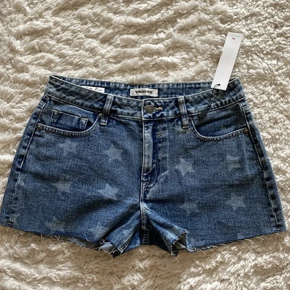 Vigoss Blue Star Jean Shorts - Picture 6 of 8